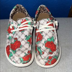 Ariat Women's Sneakers with Red Floral Design